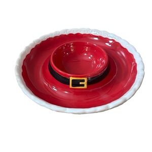 Hobby Lobby Santa's Belt Buckle Chip And Dip Tray